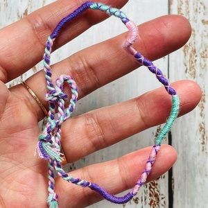 Purple Pink Macrame Wrapped Bracelet (Free w/ Bundle)